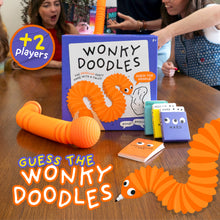 Load image into Gallery viewer, Lucky Egg Wonky Doodles – Hilarious Drawing Games for Family Game Night & Parties – Family Board Games for Adults with Wonky Doodler, 150 Word Cards & Whiteboard – Best Family Games for Ages 8+
